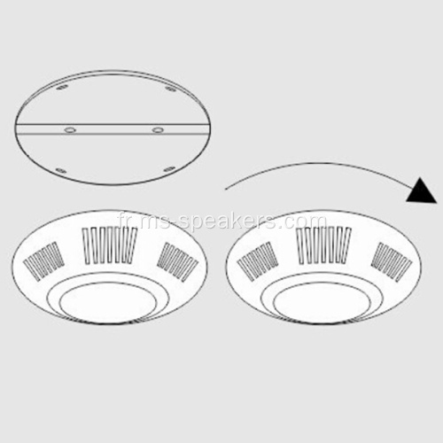 Haut-parleur de plafond HIFI ignifuge de 6 pouces